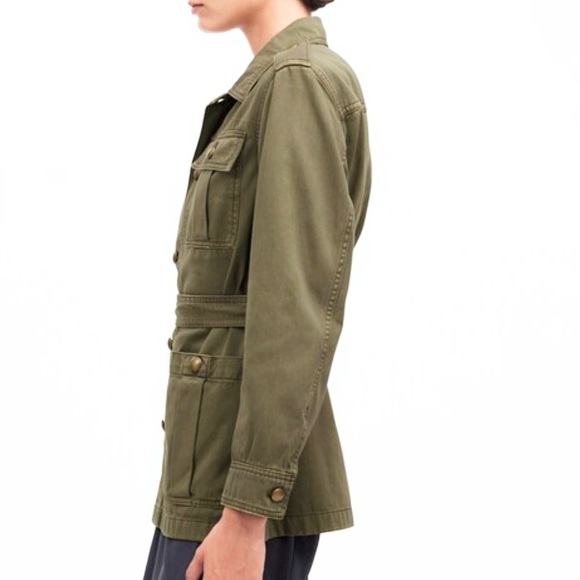 Madewell Chino Safari Cotton Cargo Utility Belted Jacket XS NWT - Picture 3 of 10